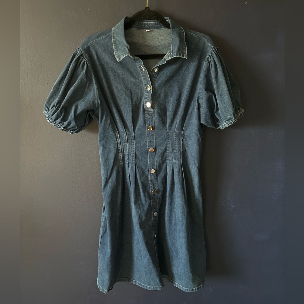 Denim Button-Up Dress